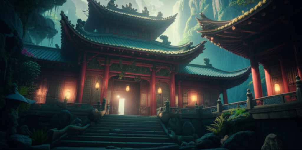 Immersive mythological world exploration