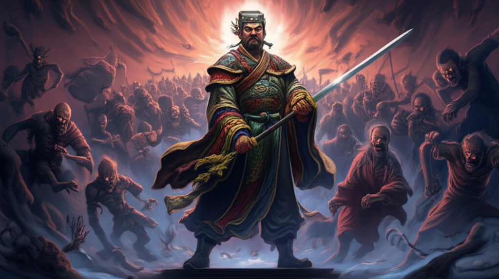 Zhong Kui commanding his army of spirits